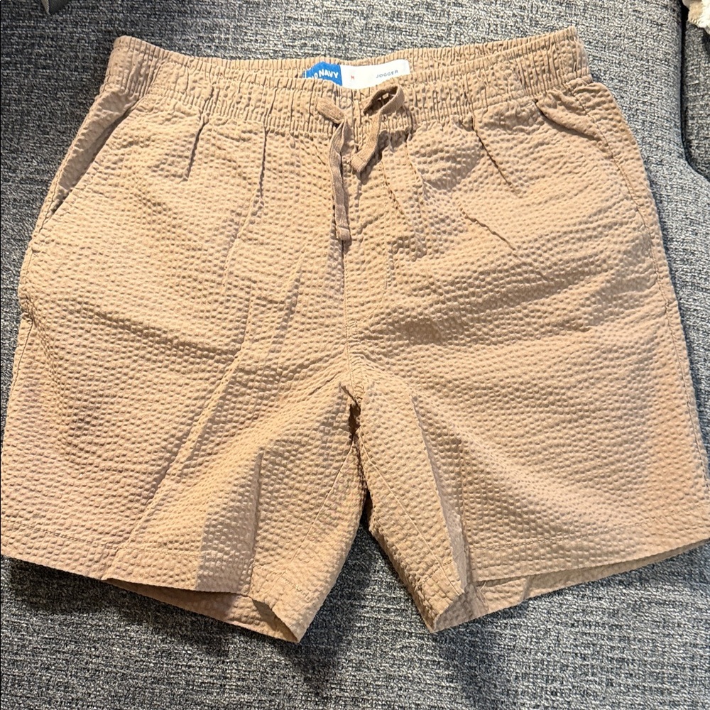 Tan Textured Shorts